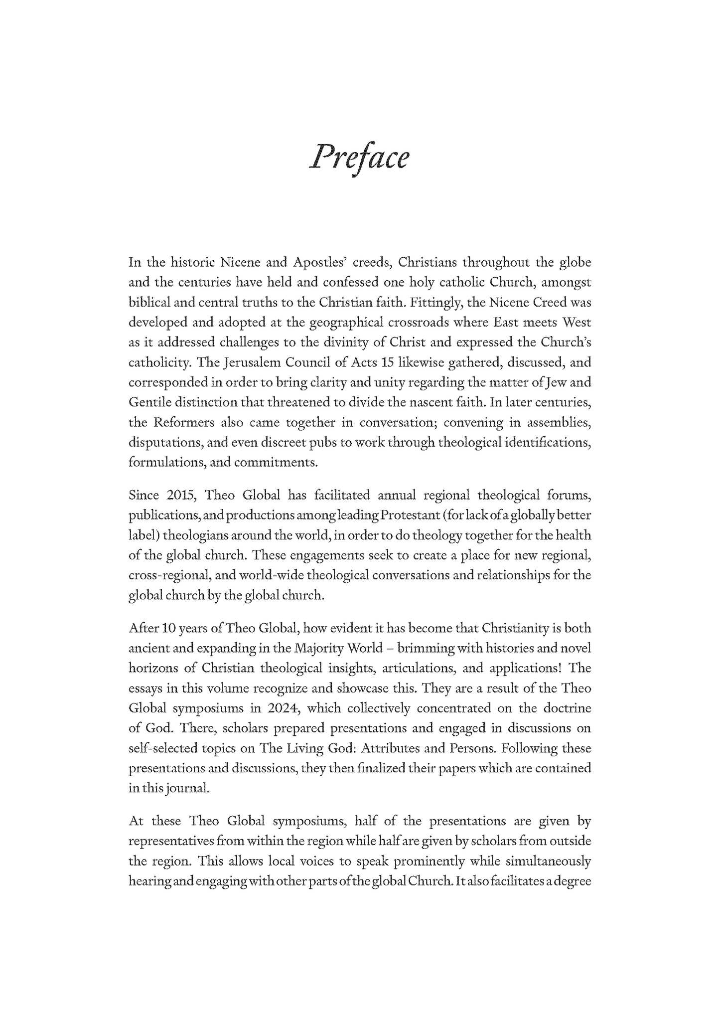 Theo Global Journal | Vol. 1: The Living God